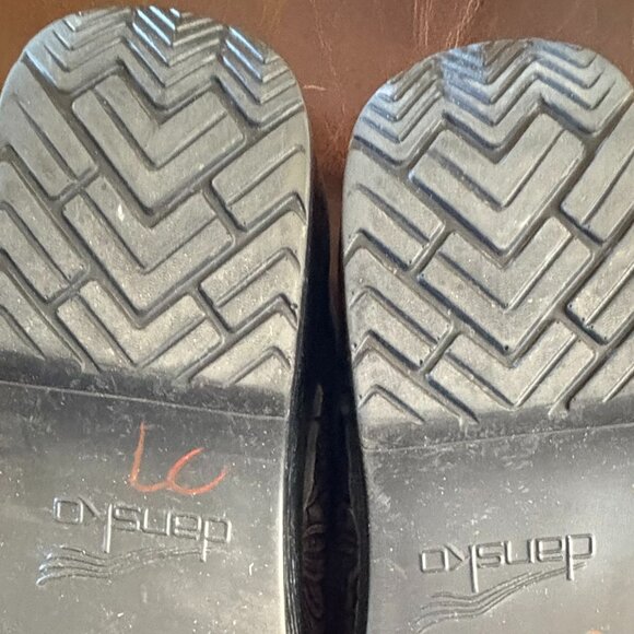 Dansko Leather Clogs. Size 39. Black/Gray. - Picture 4 of 4